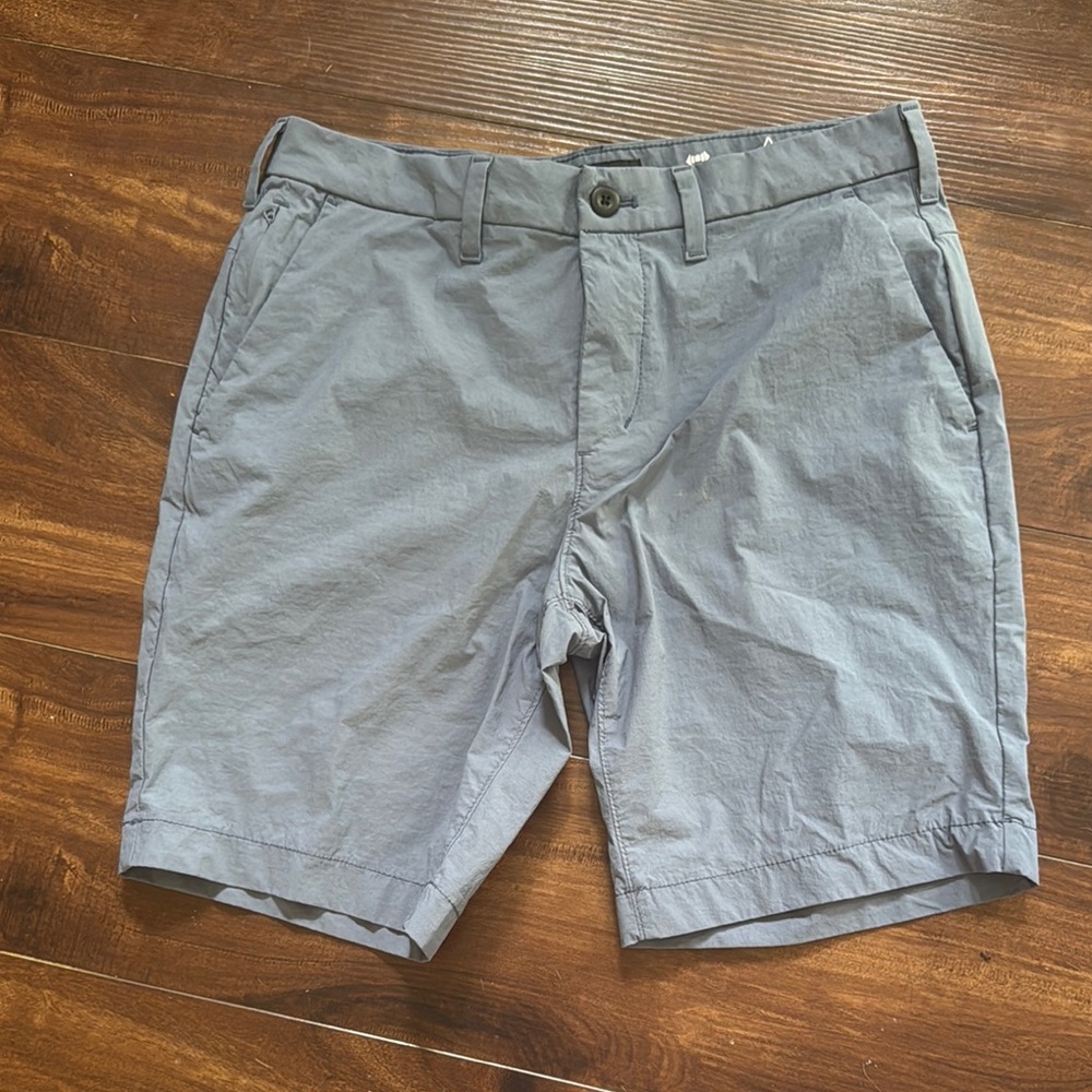 Express blue/Gray Flat Front Shorts Lightweight. Slim fit. 9” inseam. Like new.
